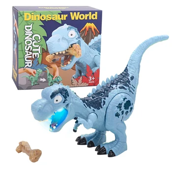 Dinozor oyuncaklar kükreyen gerçekçi Velociraptor dinozor oyuncak LED ışıkları ile hediye için erkek ve kız 3 ve üzeri yıl
