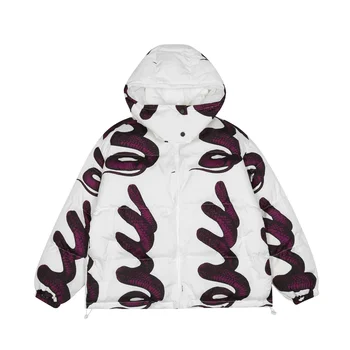 Lüks Yeni Varış 2023 Erkekler Viper Yılan Python Mont ve Ceketler / Aşağı Palto Pamuk Sıcak Kış Boy Kalınlaşmak # A334