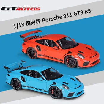 Porsche 911 GT3 RS Model Araba 1: 24 Ölçekli Diecast Simülatörü Araba Alaşım Spor Araba Metal Oyuncak Araba Yarışı Oyuncak Çocuklar için hediye