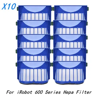 10 adet Hepa Hava filtresi Aksesuarları Parçaları iRobot Roomba 600 Serisi robotlu süpürge kitleri Değiştirme 605 606 650 585 595