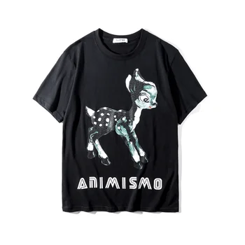 Moda Yeni Yenilik 2020 T Shirt Küçük Geyik T-Shirt Hip Hop Kaykay Sokak Pamuklu T-shirt Tee Üst Kanye parkour #G42