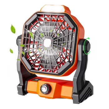 SANQ Kamp Fan İle LED Fener, şarj Edilebilir Fan Taşınabilir Açık Çadır Fan İle Sessiz fırçasız motor, asmak Kanca Tasarım