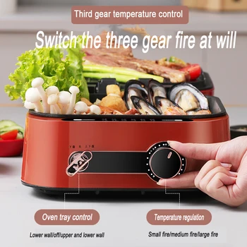 Çok fonksiyonlu Elektrikli Ocak Ev Multicooker tencere Pişirme ve Kızartma ve Biftek Ofis Kolay Pişirme 220V